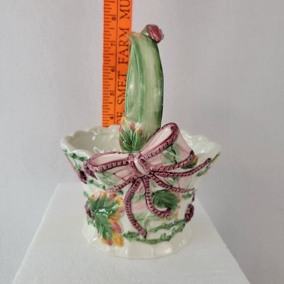 Fitz and Floyd Blackberry Rabbit Small Basket 2058/553 Vintage Retired 2003 - Picture 7 of 13